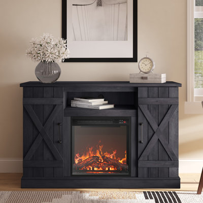 Burroway  47"" Media Console TV Stands with Electric Fireplace -  Gracie Oaks, 5110F14B5B074FFDBBB1D44C7F1E2E5B