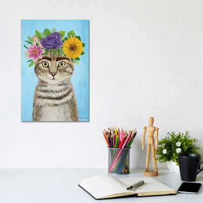 " Frida Kahlo Cat Blue " by Coco de Paris Print