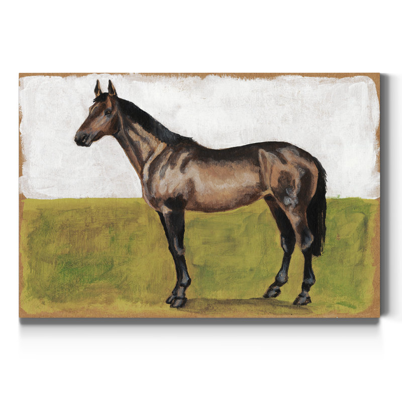 Équitation et études équestres IV - reproduction d'art sur toile, H 12 po x l 18 po x P 1,5 po