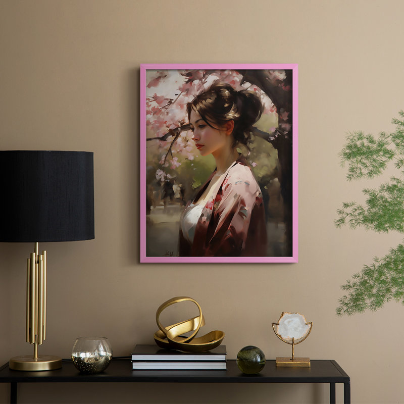 Reproduction encadrée WOMEN Series CDL XXVI - bois massif, H 15 po x l 12 po, Doré