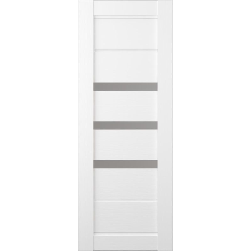 Panneau de porte standard préfini en bois manufacturé Rita, Blanc noble, 27,75 po x 83,23 po