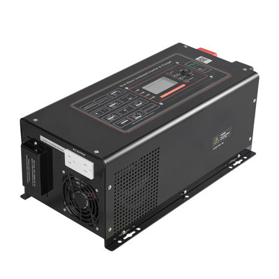 Pure Sine Wave Inverter Charger, 3000W, DC 12V to AC 120V Power Inverter with LCD Display, Remote Control, Low Frequency, for RV Camper Home, Compatible with 12V LiFePO4 and Lithium Batteries