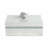 Glam Decorative Contemporary Glass And Wood Box With Stone Accent