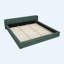 Structure de lit tapissier très grand moderne, lit plateforme en chenille épaisse avec tête de lit moelleuse, structure solide à profil bas-943855884