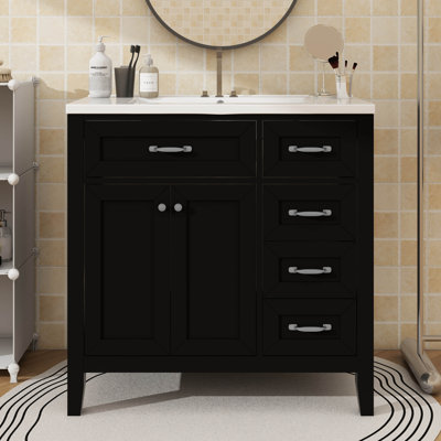 Ensemble de meuble-lavabo 36 po avec tiroirs et armoire