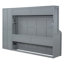 Lit escamotable double pleine grandeur avec placard et tiroirs, gris-266158299