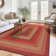 Burkleigh Farmhouse Braided Red Jute Area Rug