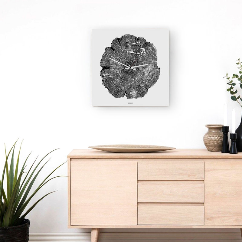 Eisley Metal Wall Clock, White/Black