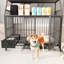 Grande cage en fer pour animaux de compagnie - avec bassins d'eau, rangement pratique, poignées, profondeur, hauteur,-206424784
