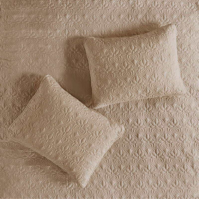 Ensemble de couvre-lit plissé 3 pièces