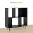 Open Shelf Bookcase Mid Century Modern Cube Bookshelf With 4 Compartments-1785711246
