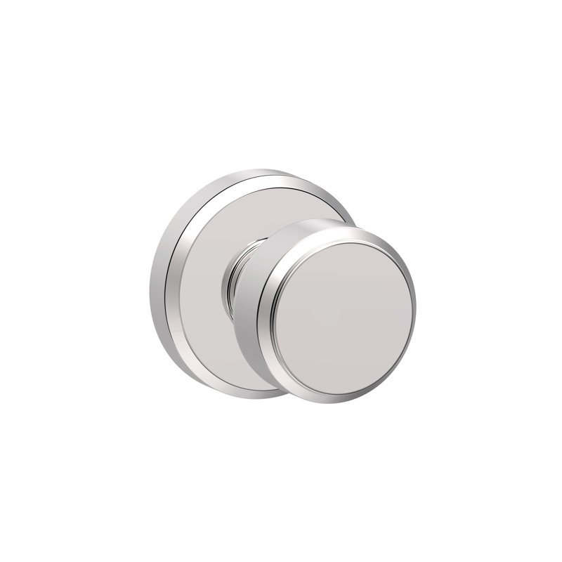 Bowery Knob with Greyson Trim Passage (Hall & Closet) Lock, Bright Chrome