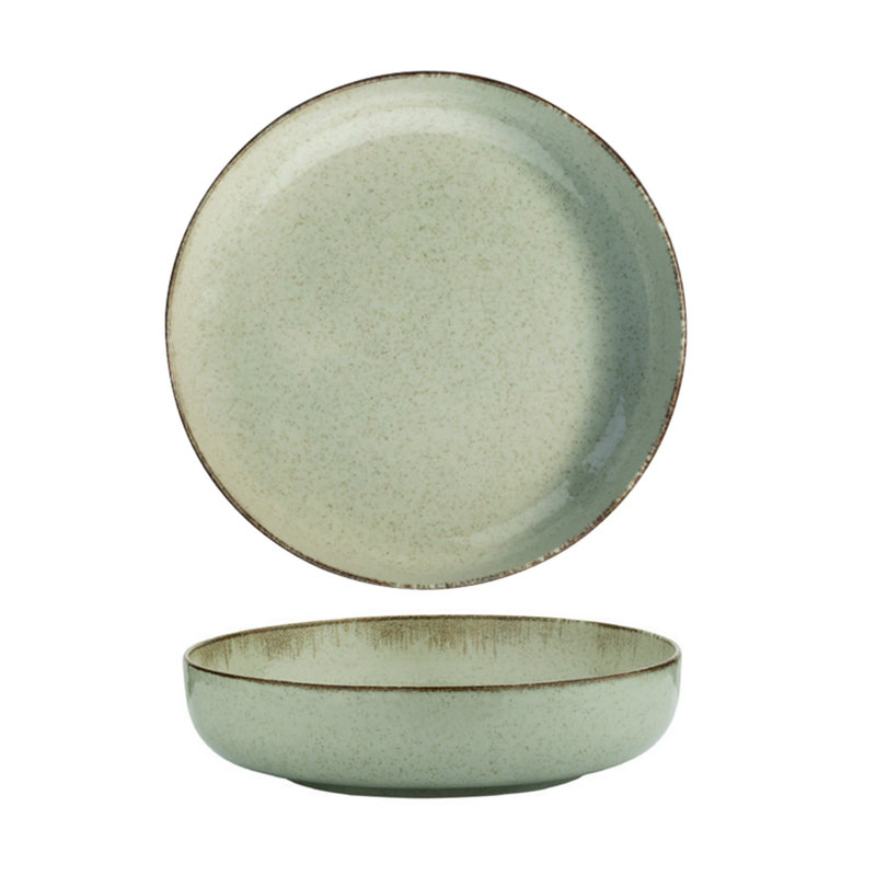 Elegant 4-Piece Bowl Set, Green Porcelain | 100% Dishwasher & Microwave Safe | Perfect for Serving, Salad, or Snacks | Durable and Stylish Design for Modern Dining