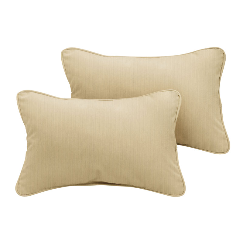 Selene Outdoor Reversible Throw Pillow, Fresco Charcoal, 12" H x 24" W