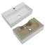 Lavabo de salle de bain mural 21 "x 12" avec porte-serviettes, lavabo rectangulaire suspendu en céramique avec trop-plein et robinet-116853839