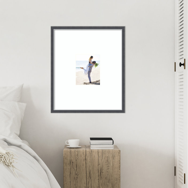 Cadre photo Eva, Blanc éclatant lisse, 22 x 26 emmêlés à 8 x 10