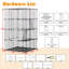 3-Tier Wire Cat Cage, Large Kennels Playpen With 3 Platforms, 3 Ramp Ladders And 4 Doors, Black