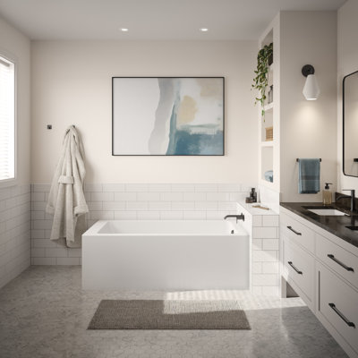 Baignoire de coin droite en acrylique Nevia 6032 IFS AFR