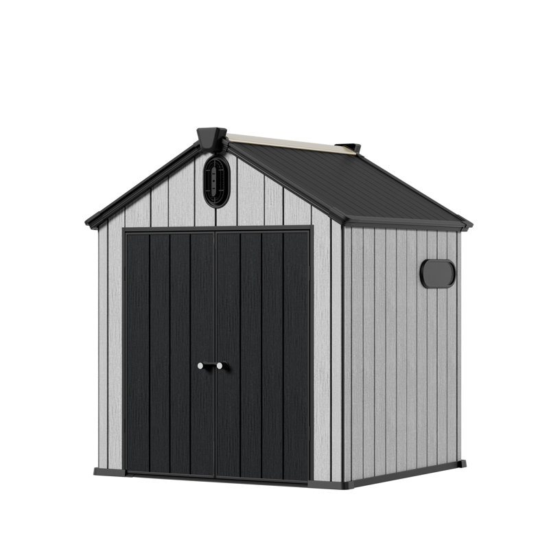6 ft. W x 6 ft. D Polyethylene Plastic Storage Shed