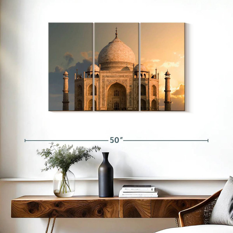 Lever de soleil sur le Taj Mahal, H 24 po x l 38 po