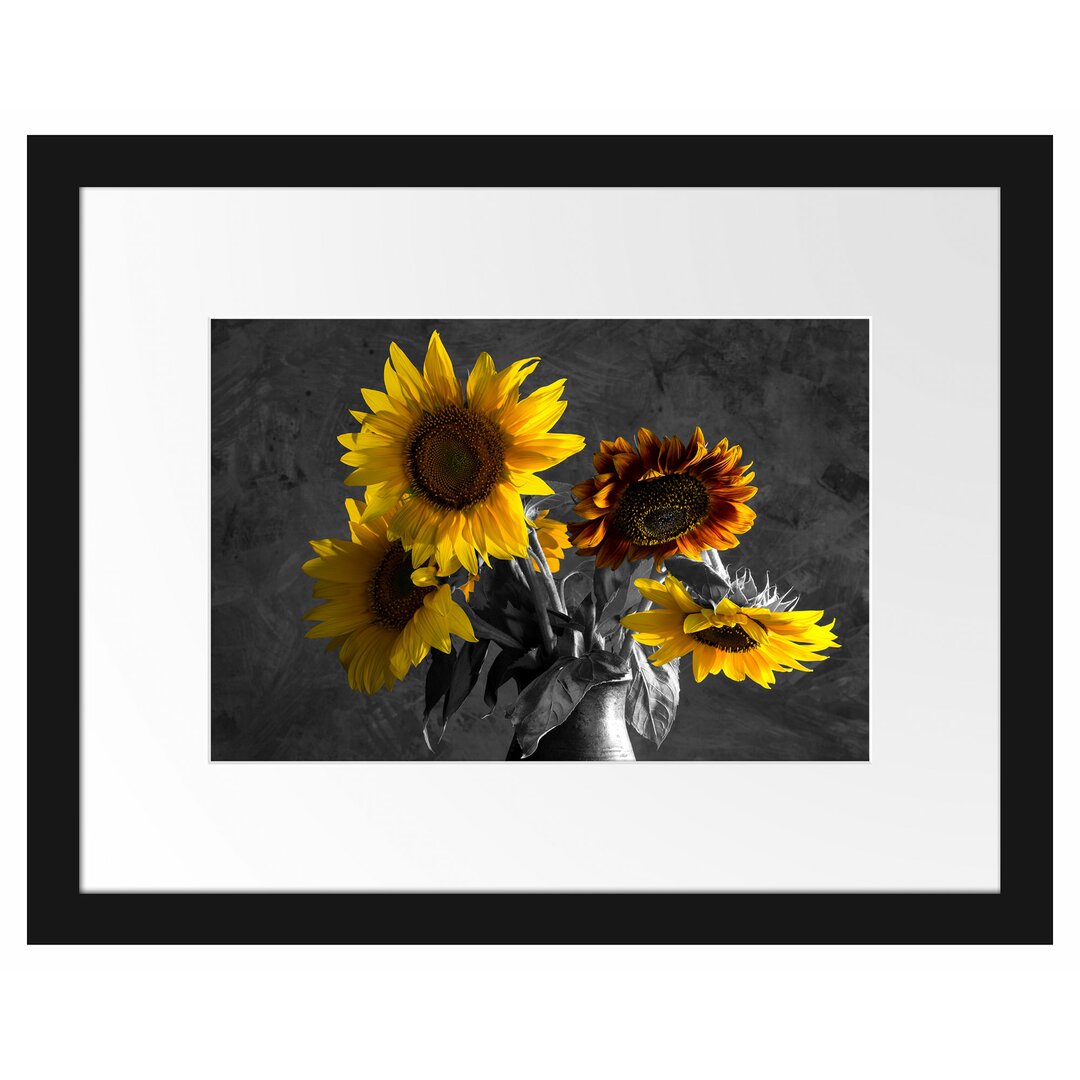 Gerahmtes Poster Sunflowers in a Vase