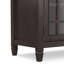 Armoire basse traditionnelle en bois massif avec portes en verre et tablettes réglables l 46 po Connaught-208237368