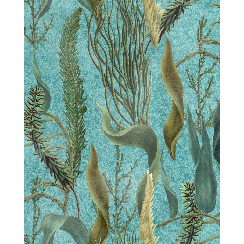 Wallpaper Roll, Gray/Beige/Green/Blue