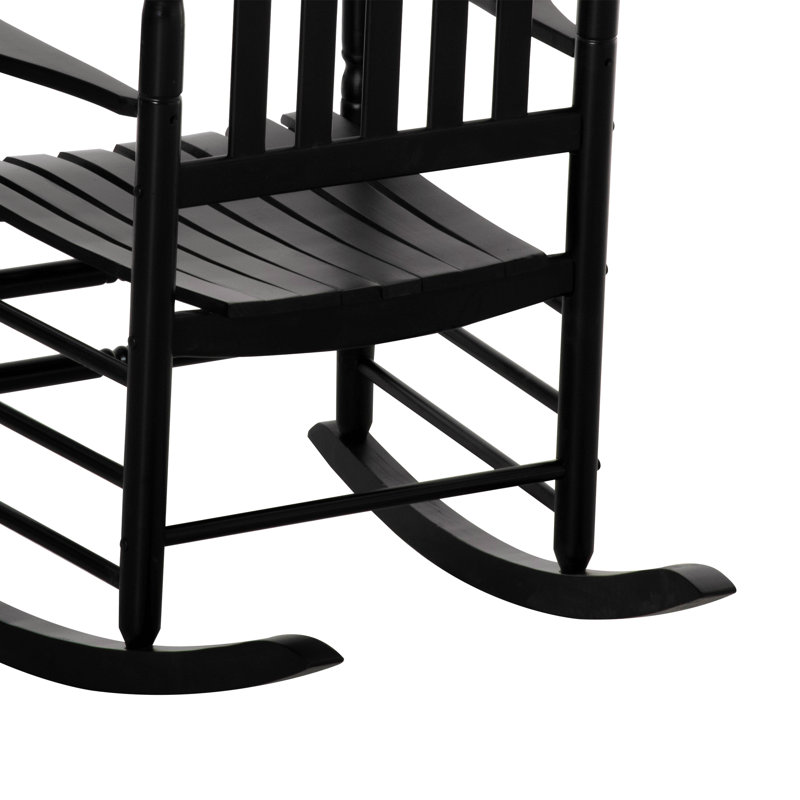 Chaise berçante à haut dossier Traditional, Noir
