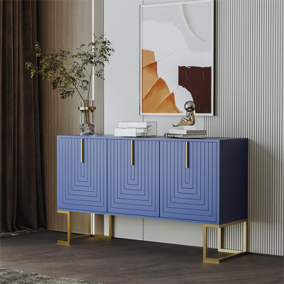Buffet Sideboard With 3 Doors And Mental Legs