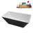 63" Streamline Soaking Freestanding Tub and Tray With Internal Drain-112235232