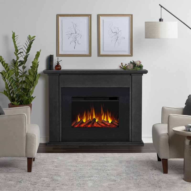 Tejon 52" Slim Electric Fireplace by Real Flame, Gray