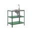 2 Piece Outdoor Kitchen Set with Sink VILAMA Green