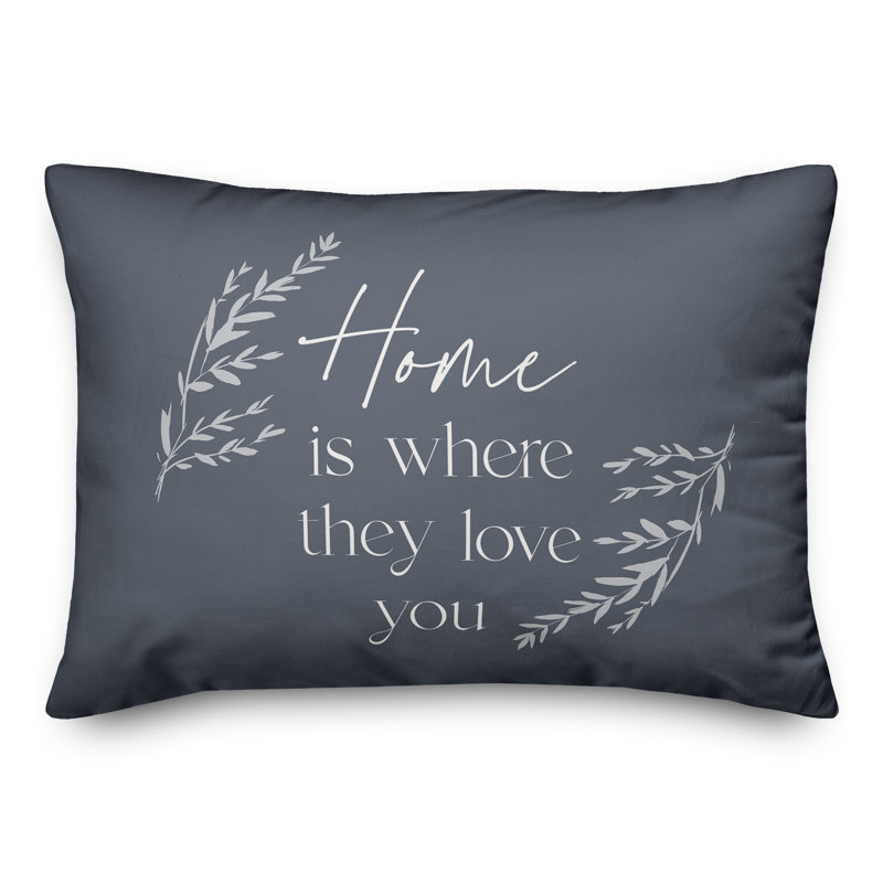 Coussin décoratif intérieur / extérieur en polyester , H 14 po x l 20 po, Ardoise