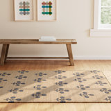 Erin Gates by Momeni Orchard Bloom Blue Hand Woven Wool and Jute Area Rug