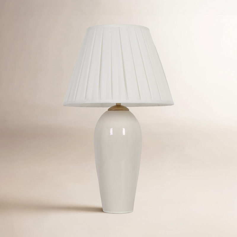 Ceramic Table Lamp, Blanc