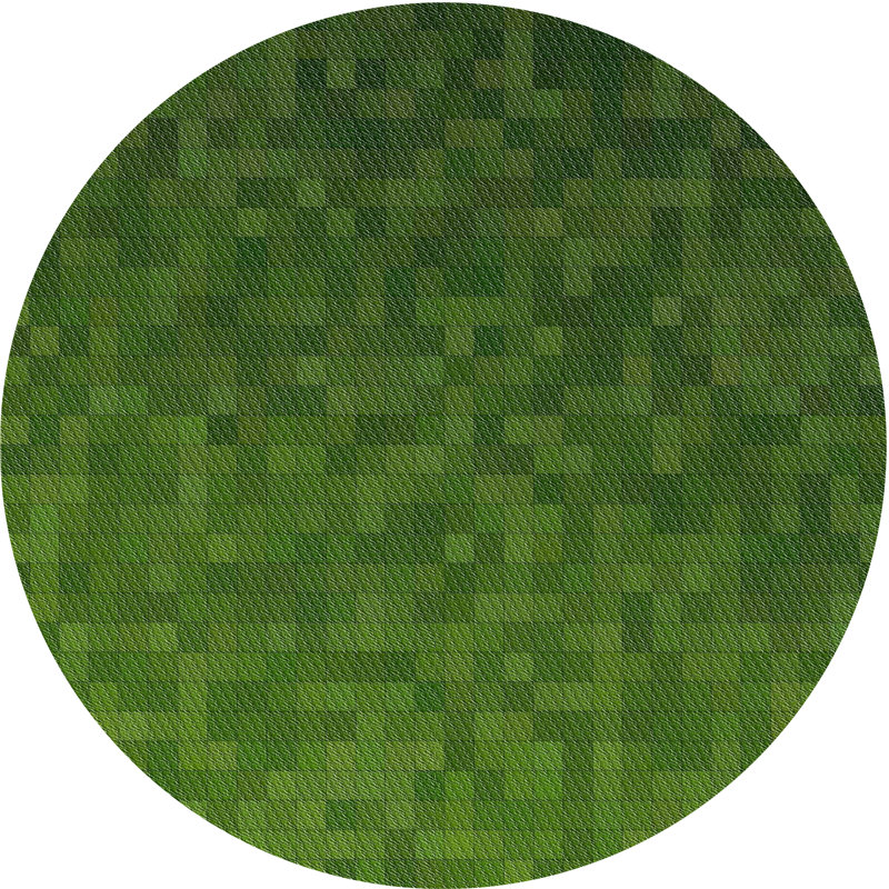 Tapis de zone verte à motifs légers, Rond 8 pi