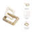 Geometric Interlocking Marble Open Square Shapes Object for Home Decor - Decorative Sculpture Accent for Living Room Decoration - 12"-655993519