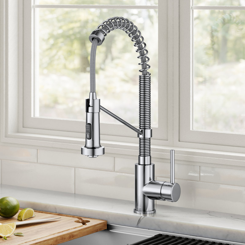 Robinet de cuisine à poignée simple KRAUS Bolden, Chrome