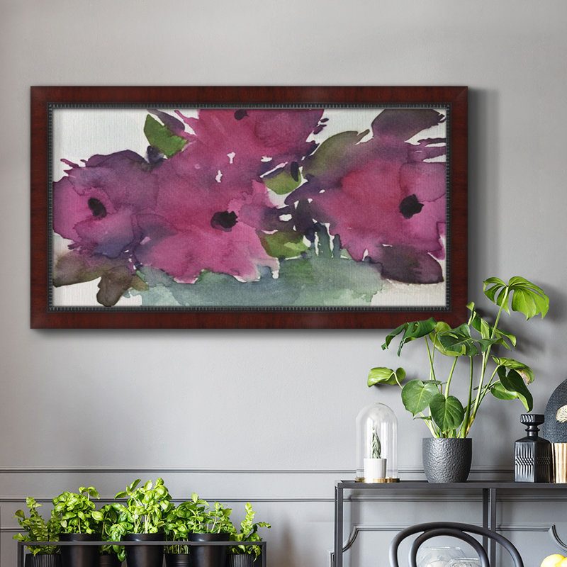 Floral II - Reproduction d'un cadre photo sur toile, H 25 po x l 45 po x P 1 po
