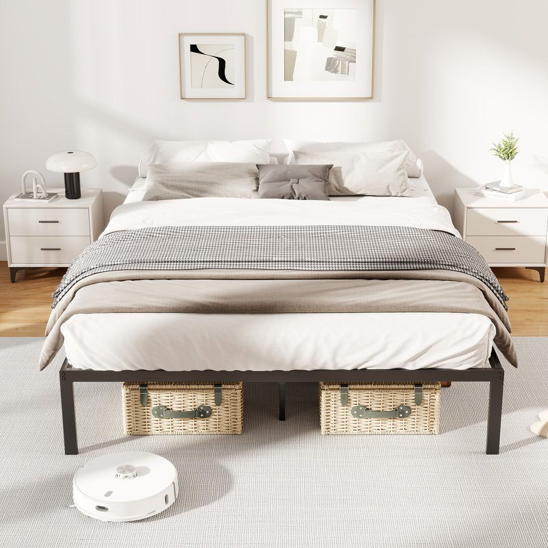Metal Bed Frame Heavy Duty Support Slats Mattress Foundation, Full