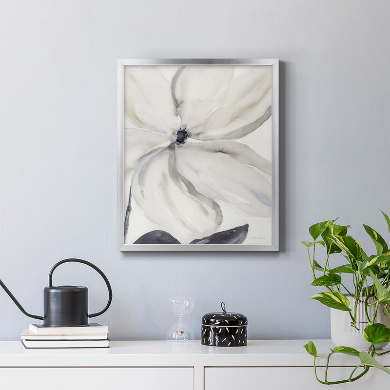 Toile encadrée de qualité supérieure Dayrise Bloom I - prête à être accrochée, Argent, H 24 po x l 20 po