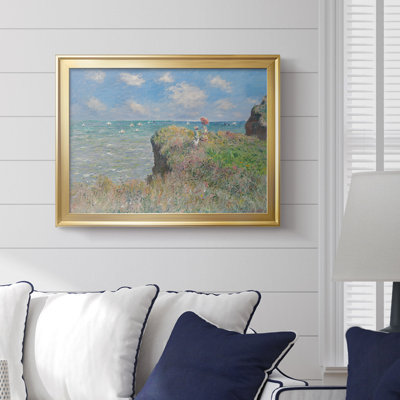 «Cliff Walk at Pourville-Claude Monet», toile tendue avec châssis, 1882