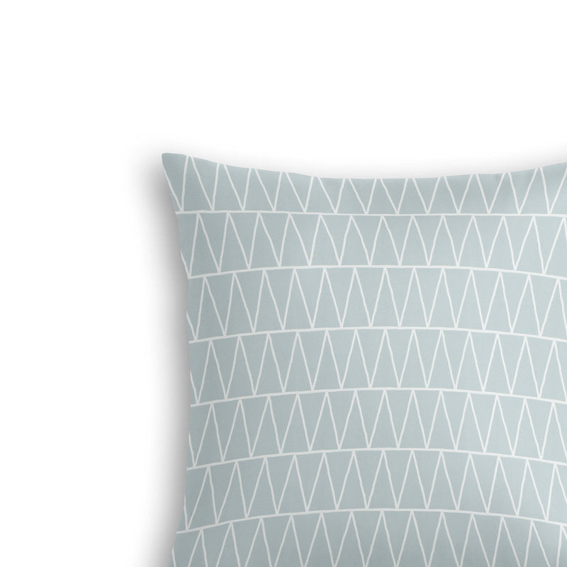 Coussin décoratif en polyester Emilia, 22 po x 22 po, Bleu Belmont