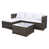 Gray-Brown Frame/White Cushion