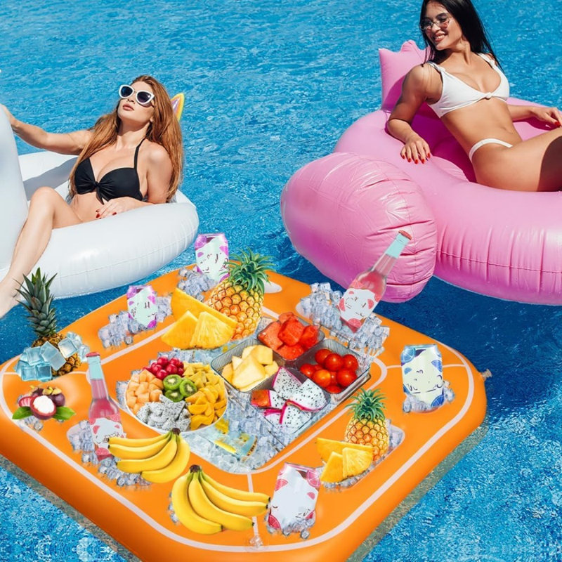 Floating Table for Pool Party, White