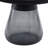 2-Piece Round Nesting Side Table Set with Matte Black Metal Tray Tops and Smoky Gray Glass Bases-1801020869-1801020868