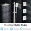 Shower System With 3 Body Jets,12 Inch Wall Mounted Rainfall Shower Set Rain Shower Head And Handheld Spray,slide Bar