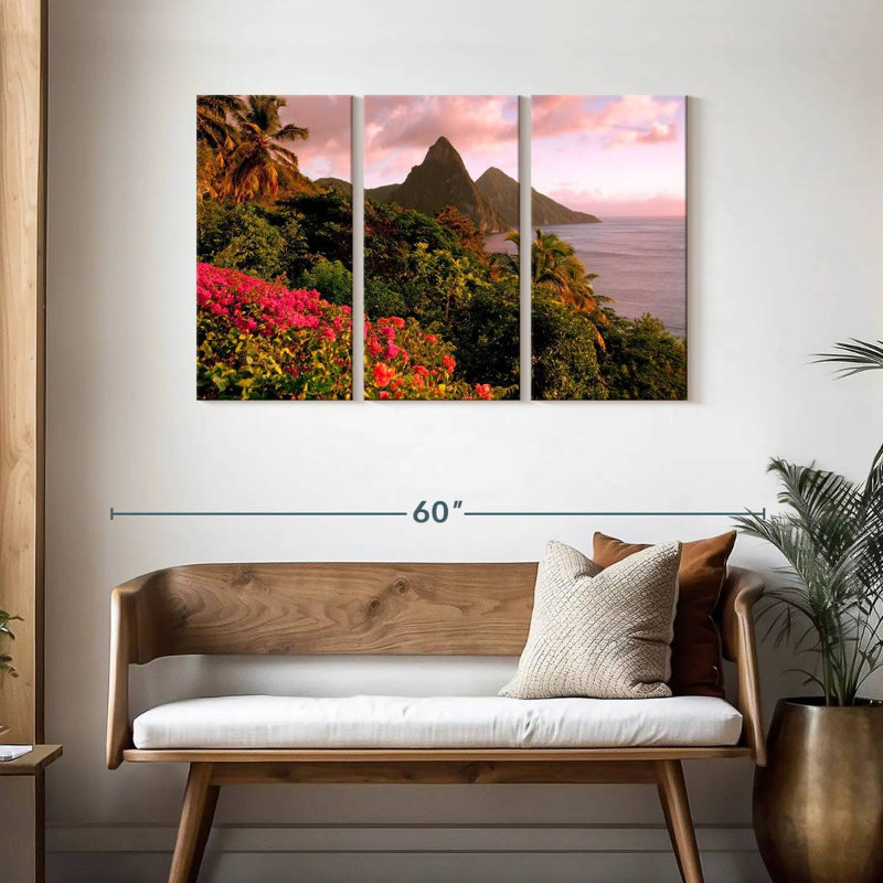 Nicci Pitons de Sainte-Lucie, H 28 po x l 45 po