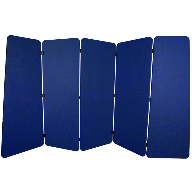 Paravent pliant, Bleu, 5, H 60 po x l 120 po x P 6 po