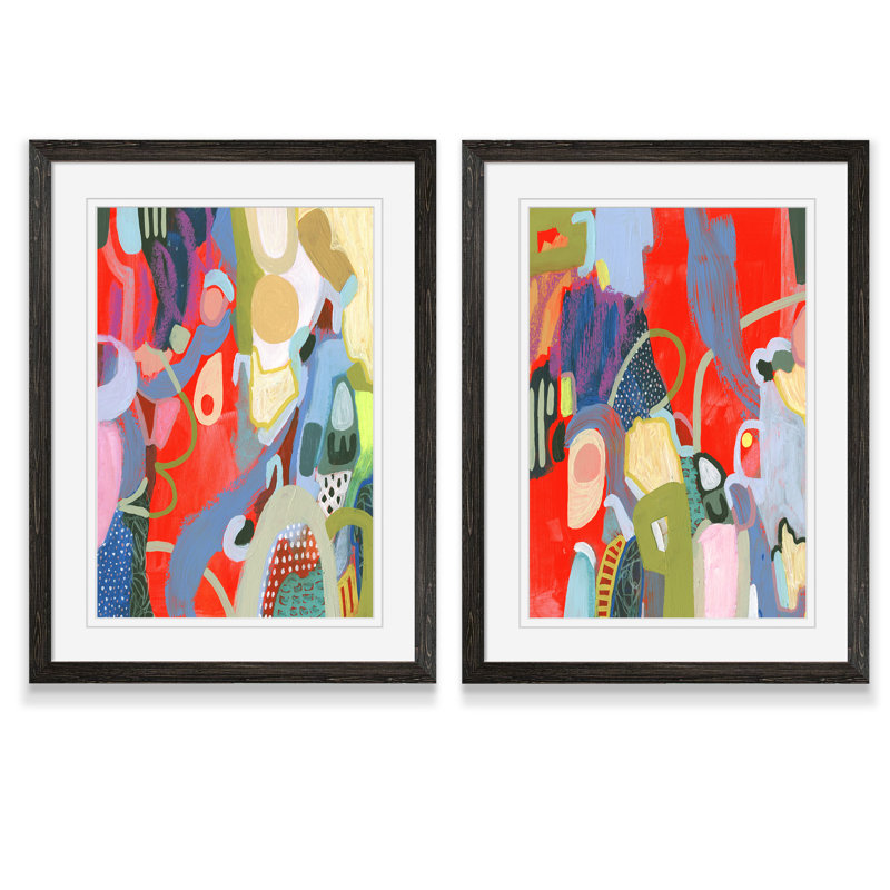 " Max Out I " by Vincent Van Gogh 2 - Pieces, 16" H x 20" W, Framed Print with Mat, Ebony Set